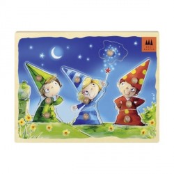 Puzzle encastrement - Trois petits magiciens
