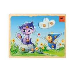 Puzzle encastrement - Souris Magicienne