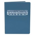 Cahier range-cartes noir - Portfolio A4 - Bleu