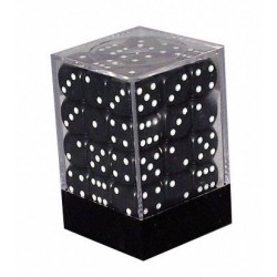 Set de 36 Dés 6 - Opaque Noir