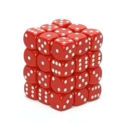 Set de 36 Dés 6 - Opaque Rouge