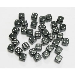 Set de 36 Dés 6 - Opaque Noir
