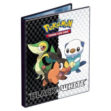 Cahier Range Cartes Portfolio Pokemon Noir Blanc A5